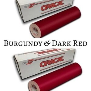 2 Pack 12"x 1 Yard Oracal 651 BURGUNDY & DARK RED Cricut Hobby Craft Vinyl Decal